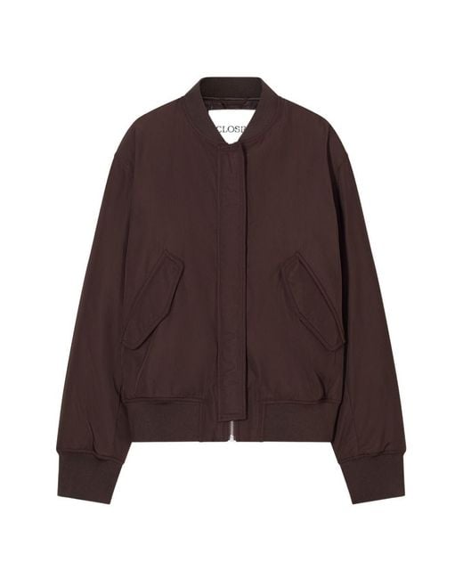 Closed Brown Zipped Blouson Jacket