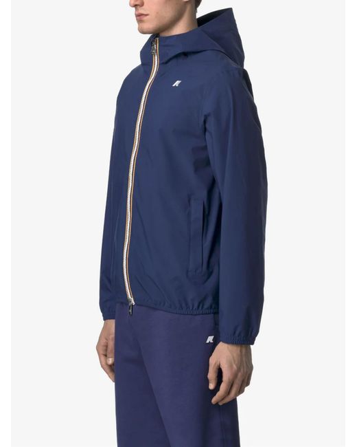 K-Way Blue Stretch Dot Jacket for men