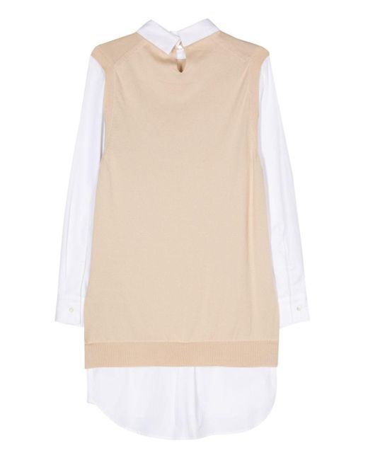 Semicouture Natural Loucia Cotton Shirt Dress