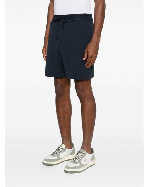 Maison Kitsuné Blue Cotton Shorts for men