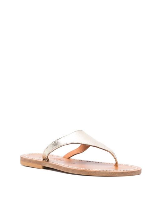 K. Jacques Metallic Pegase Leather Sandals