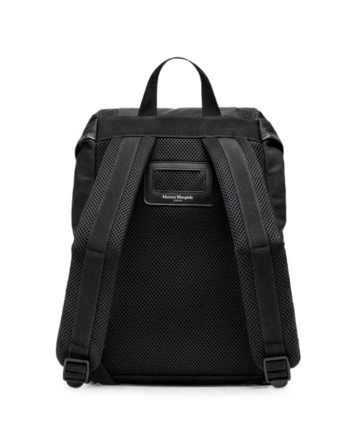 Maison Margiela Black Nylon Medium Backpack for men