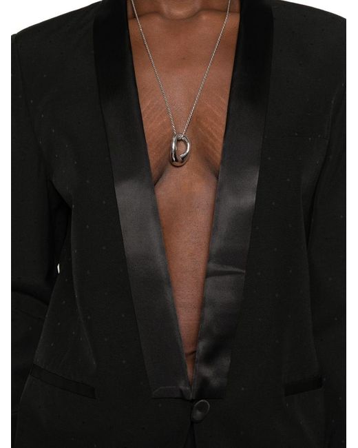 Forte_forte Black Wool Blend Smoking Jacket