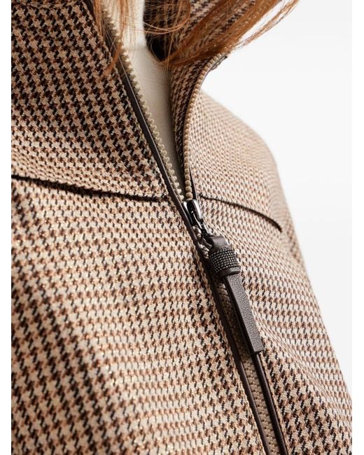 Brunello Cucinelli Brown Wool Blouson Jacket
