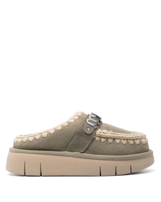 Mou Gray Bounce Clog Slippers