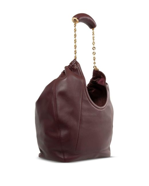 Loewe Purple Squeeze Medium Leather Shoulder Bag