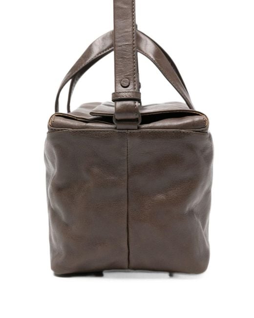 Lihann George White Lili Leather Tote Bag