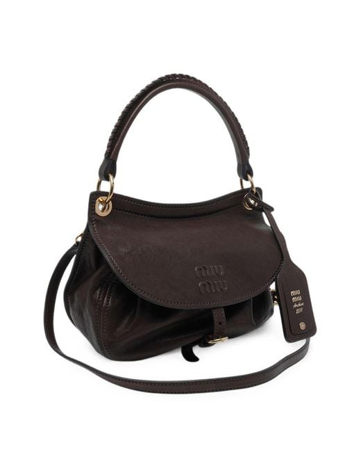 Miu Miu Black Rendez-Vous Small Leather Handbag