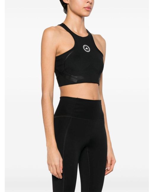 Top crop con maniche rimovibili di Adidas By Stella McCartney in Black