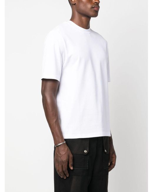 T-shirt In Cotone Con Logo di Ferragamo in White da Uomo