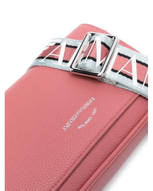 Emporio Armani Pink Logo-print Shoulder Bag
