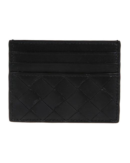 Bottega Veneta Black Leather Credit Card Case