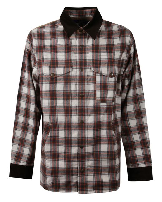 Junya Watanabe Black Checked Cotton Flannel Shirt for men