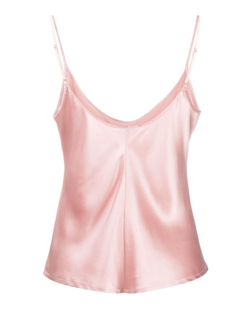 white silk spaghetti strap top