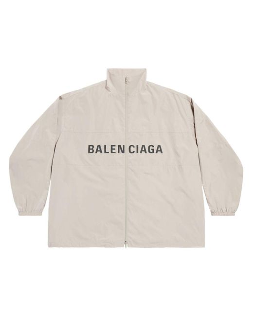 Balenciaga White Logo-print Windbreaker for men