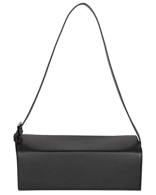 MIZUIRO Black Leather Shoulder Bag