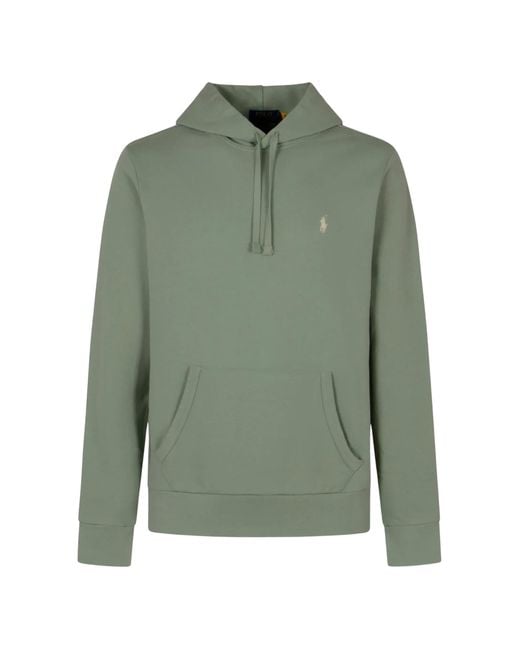 Polo Ralph Lauren Green Logo-Embroidered Hoodie for men