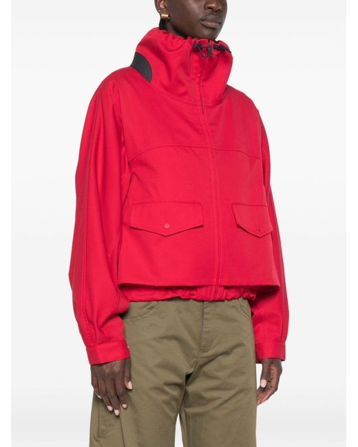 Loewe Red Cotton And Silk Blouson Jacket