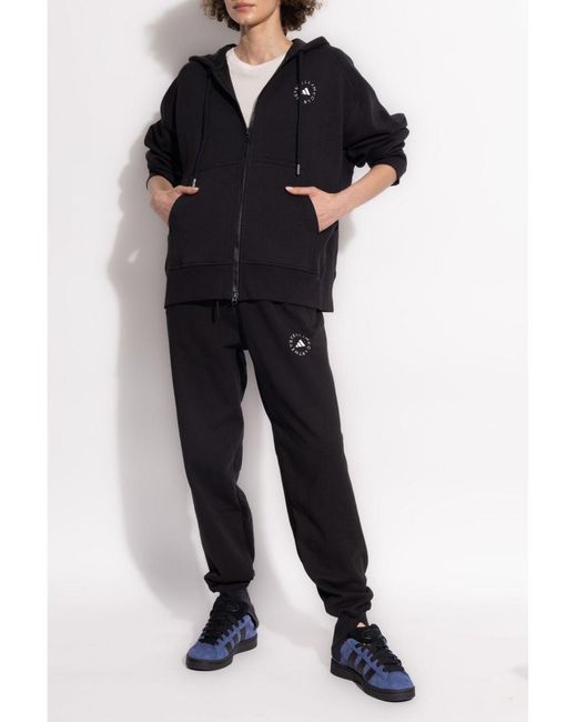 Adidas By Stella McCartney Blue Logo Cotton Hoodie