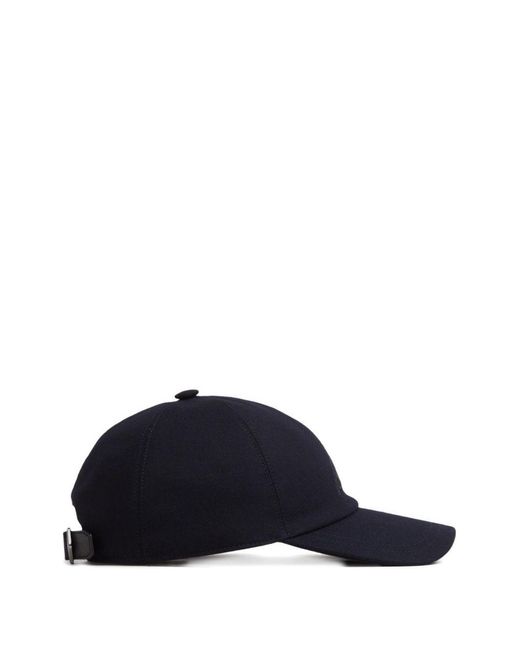Brioni Blue Technical Cashmere Baseball Cap for men