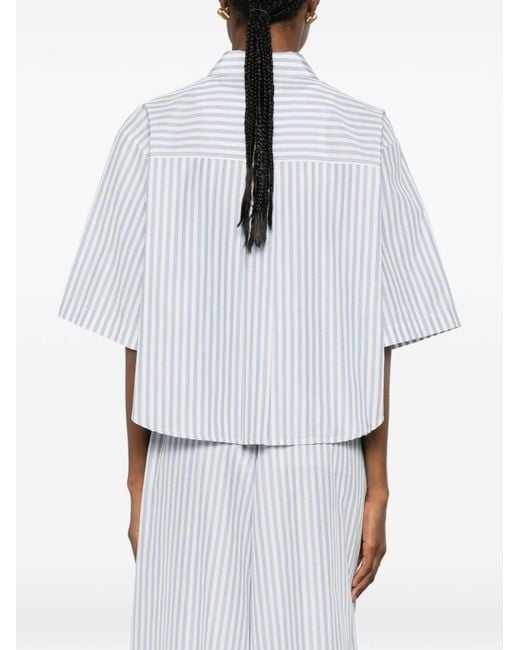 Forte_forte White Cotton Blend Boxy Shirt