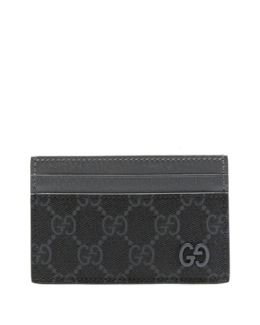 Gucci Gray Two-Tone Gg Card Holder for men