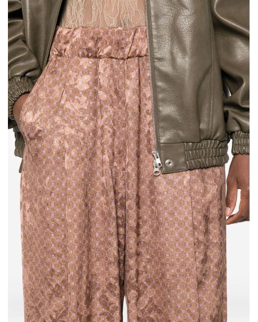 Dries Van Noten Pink Pila Cotton Trousers