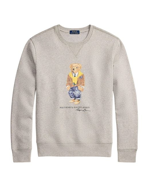 Polo Ralph Lauren White Heritage Bear Sweatshirt for men
