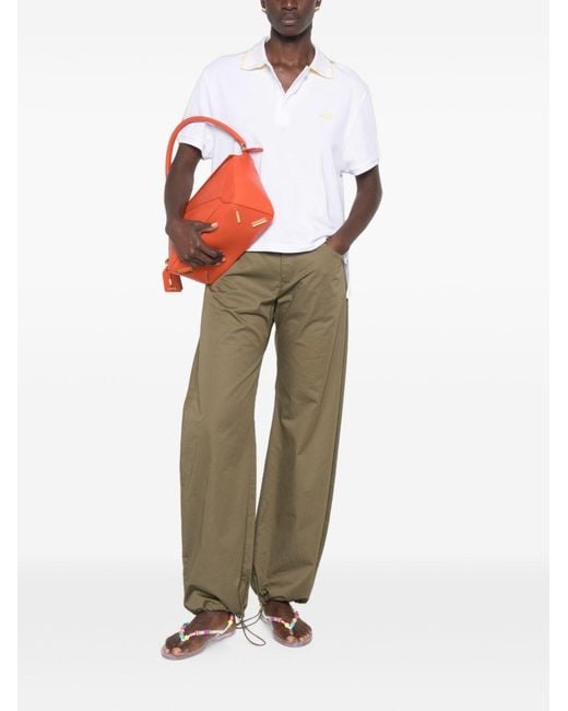 Loewe White Anagram Cotton Polo Shirt