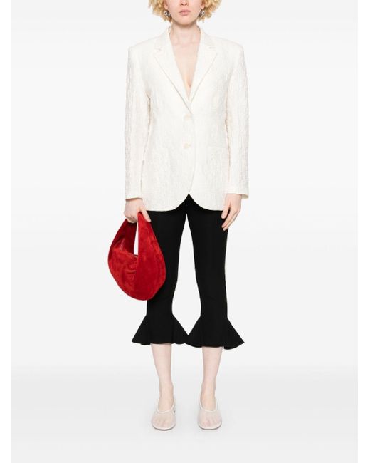 Harris Wharf London White Cotton Blend Blazer Jacket