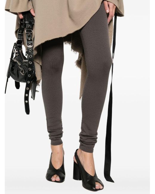 Rick Owens Gray Knitted Leggings