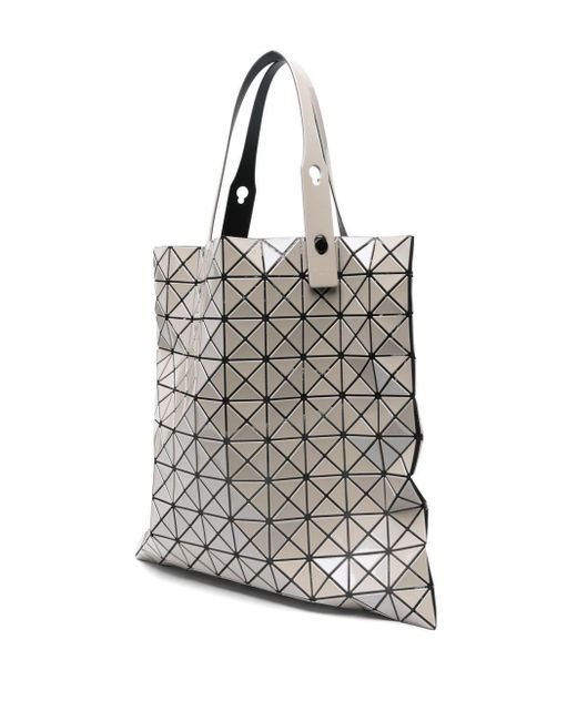 Issey Miyake Gray Prism Metallic Tote Bag