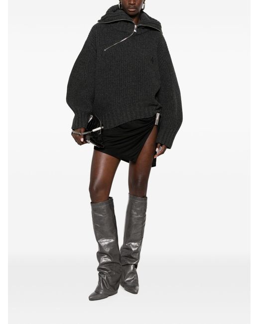 The Attico Black Wool And Cashmere Sweater