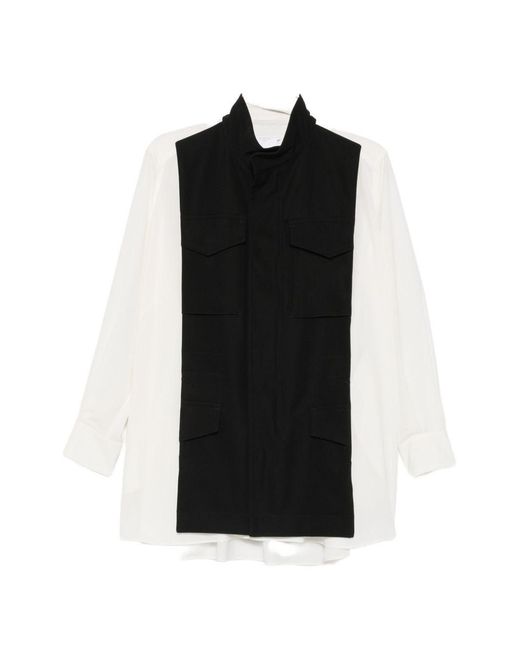 Sacai Black Bicolor Shirt