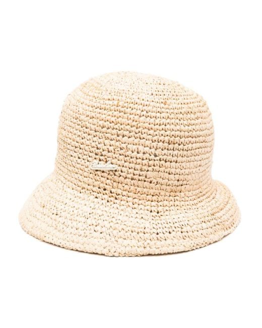 Borsalino Natural Koko Straw Bucket Hat
