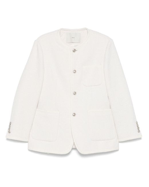 DUNST White Tweed Oversized Jacket