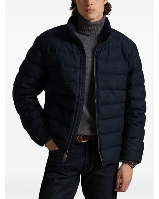 Polo Ralph Lauren Blue Zipped Up Bomber for men