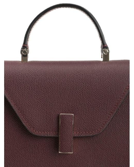 Valextra Purple Iside Micro Leather Handbag