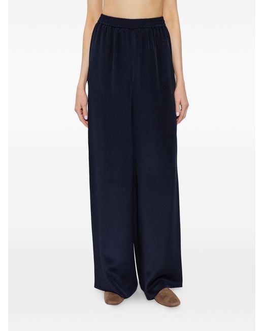 Max Mara Blue Silk Trousers