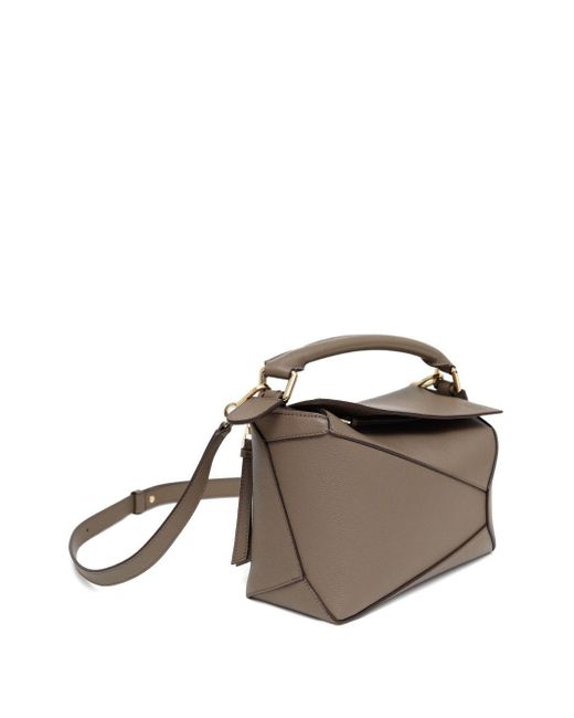 Loewe Brown Puzzle Edge Small Leather Handbag