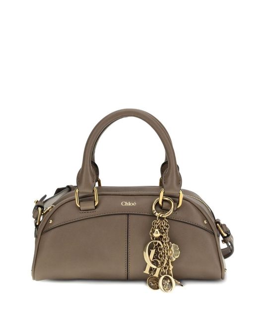 Chloé Metallic Bowling Leather Handbag