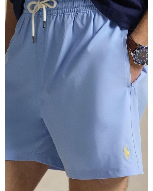 Polo Ralph Lauren Blue Swim Boxer Shorts With Logo for men