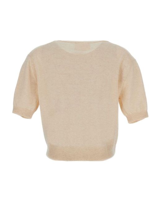 Lisa Yang White Genevra Cashmere Top
