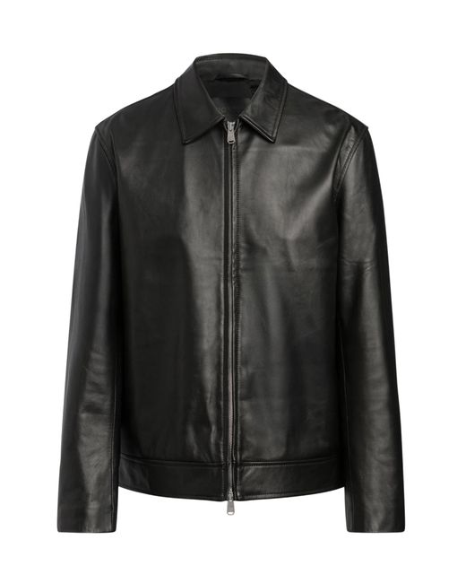 Dondup Black Regular Biker Jacket for men
