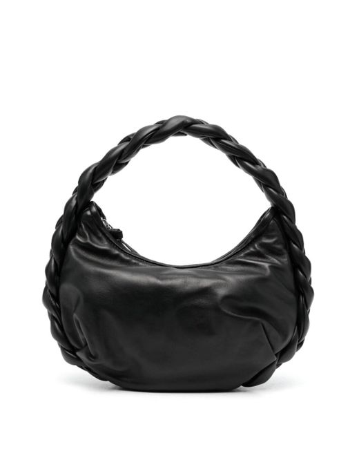 Chloé Espiga Braided Handle Leather Handbag in Black | Lyst