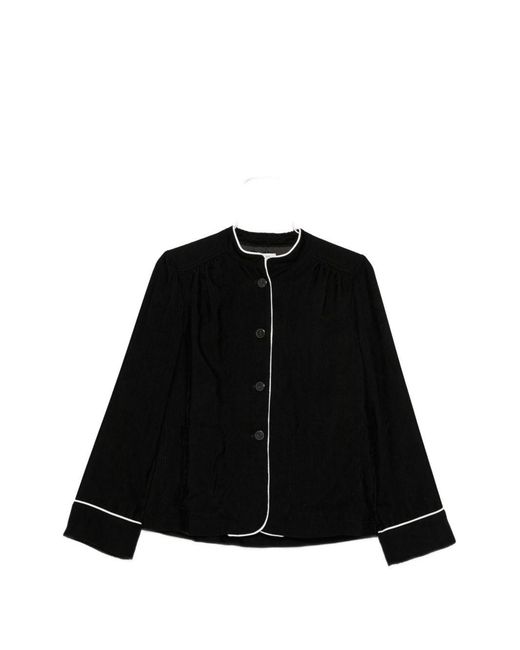 Forte_forte Black Velvet Tang Jacket