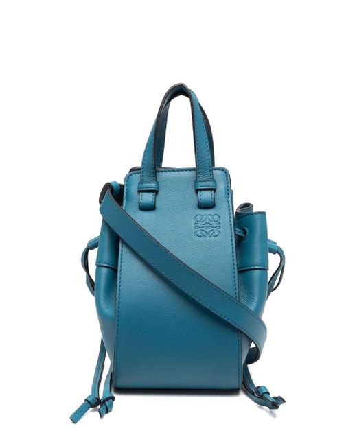 Loewe Blue Mini Hammock Leather Handbag