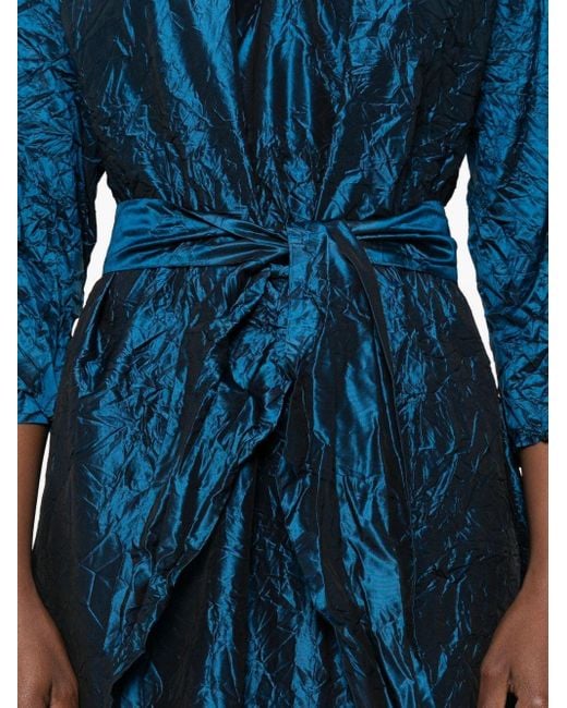 Daniela Gregis Blue Silk Short Dress