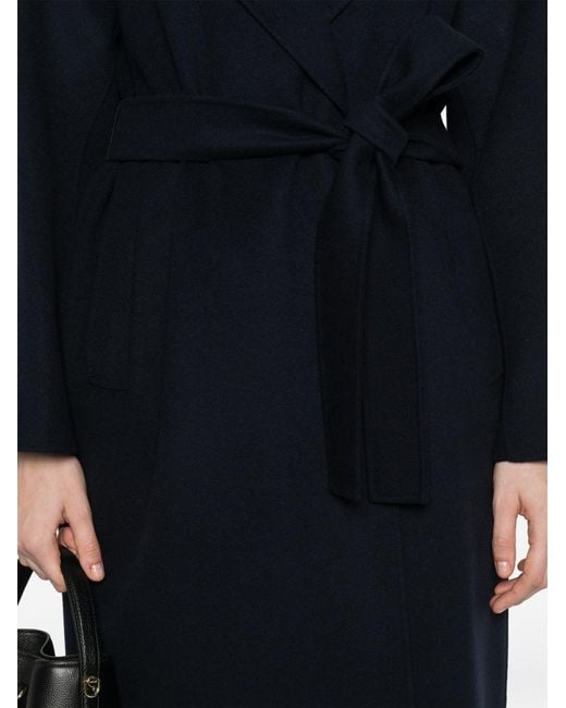 Max Mara Blue Wool Long Coat
