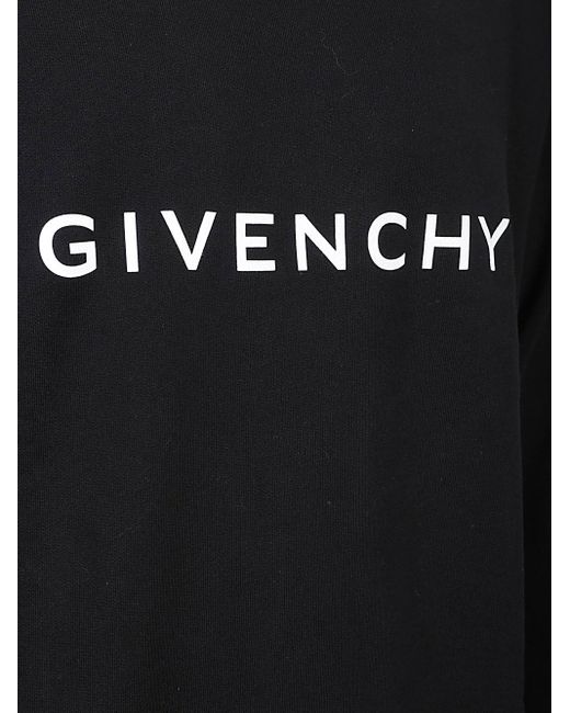 Felpa in cotone con logo di Givenchy in Black da Uomo